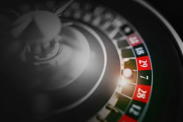 Gioco di roulette nera Primo piano — Foto Stock