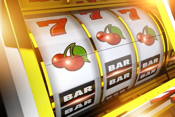 Концепція ігрового автомата для фруктів — стокове фото
