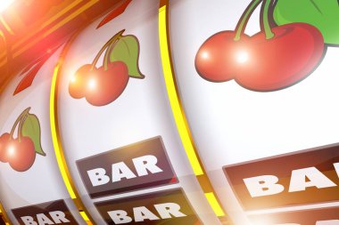 Parlak altın Slot makinesidir