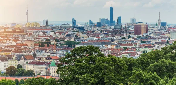 Vienna stadsbilden Panorama — Stockfoto