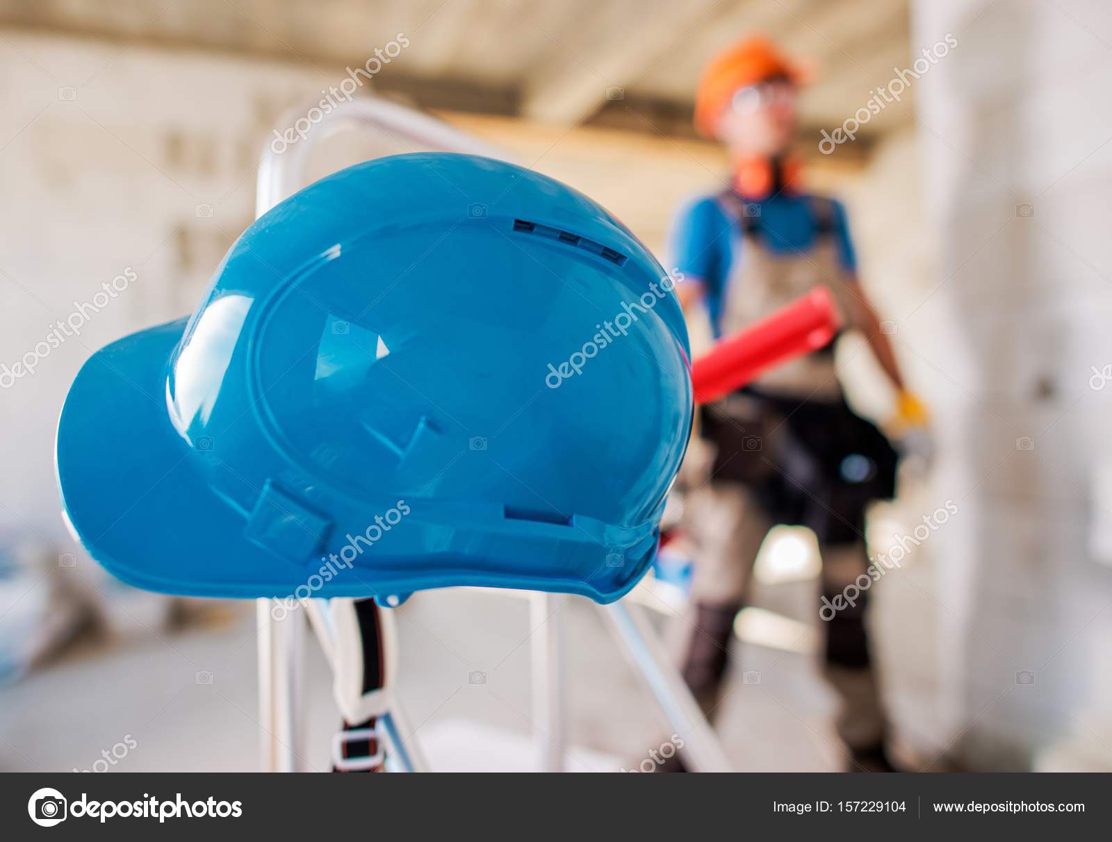 Hard Hat Construction Site — Stock Photo © 157229104