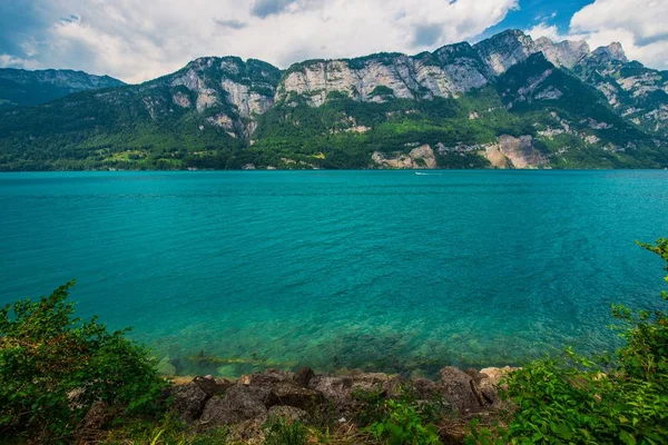 Γραφική ελβετική λίμνη Brienz — Φωτογραφία Αρχείου