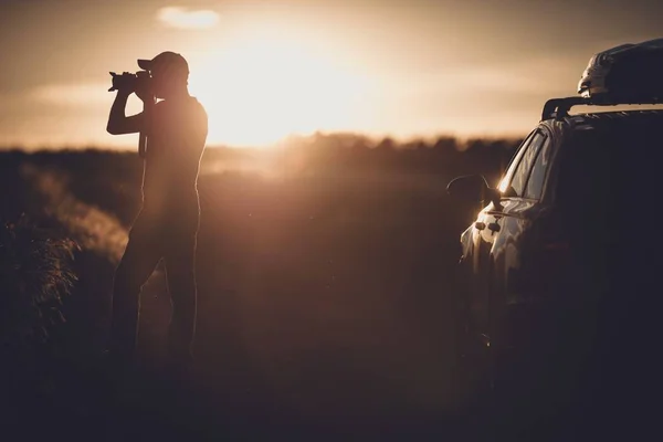 Landschap foto's nemen — Stockfoto