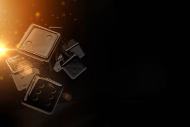 Siyah cam gibi Casino Dices