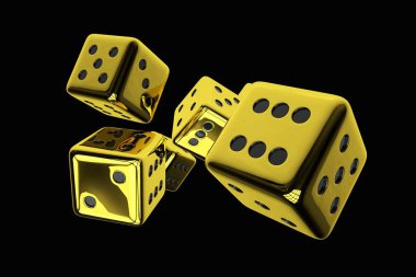 Parlak altın Casino Dices