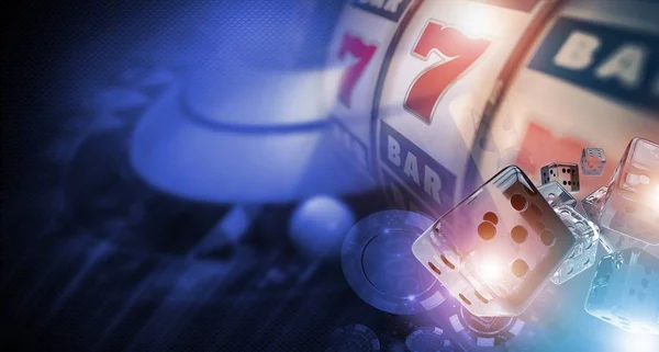 Casino Gambler Banner — Stock Photo, Image
