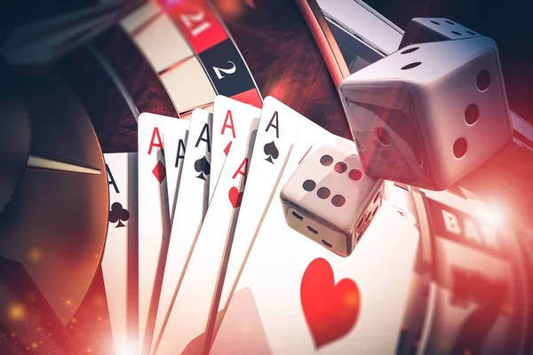 Multi Casino Spiele Konzept — Stockfoto