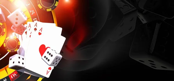 Games of Casino Banner — Stock Photo, Image