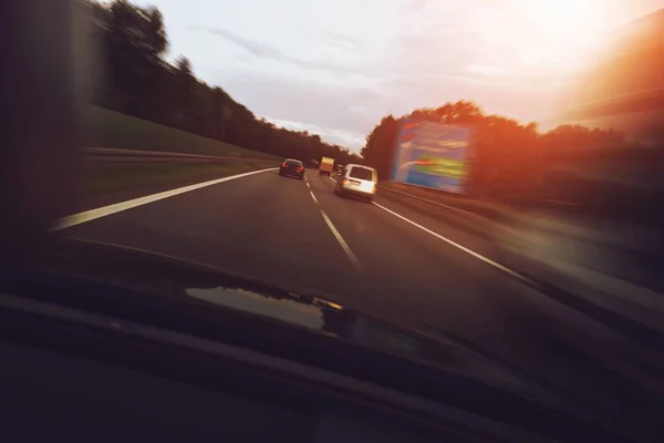 Fast Left Lane Condução — Fotografia de Stock