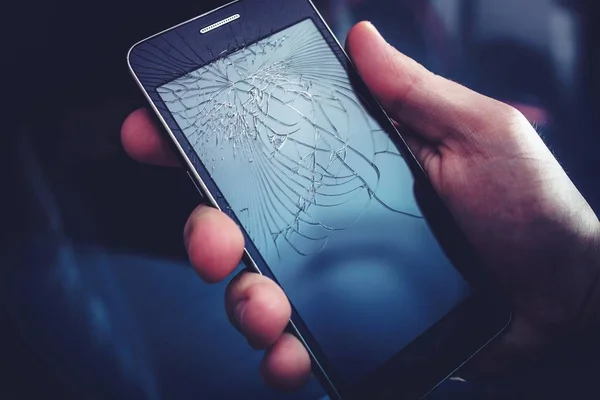 Broken Smartphone Display — Stock Photo, Image