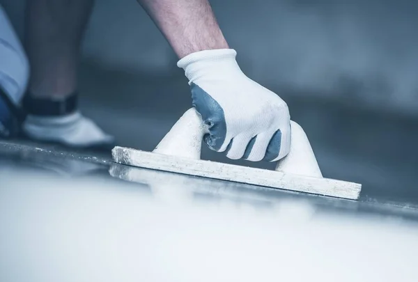 Acabamento piso de concreto — Fotografia de Stock