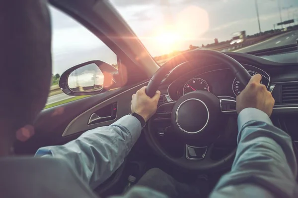 Snelweg auto rijden — Stockfoto