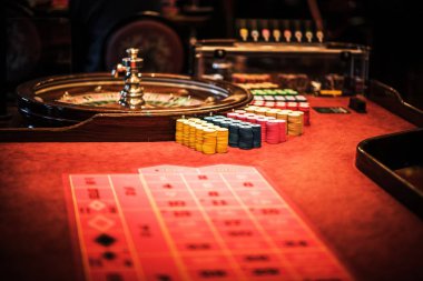 Casino Roulette Wheel Table clipart