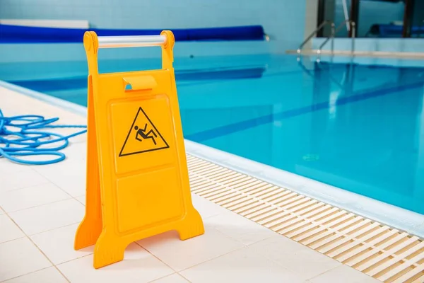 Slippery Swimming Pool Floor Royalty Free Stock Images