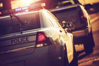 Eyalet polisi trafik dur