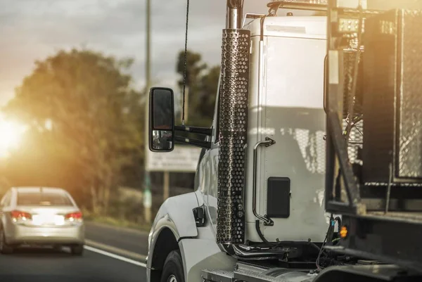 Semi Truck Driver Job — Stock Photo, Image