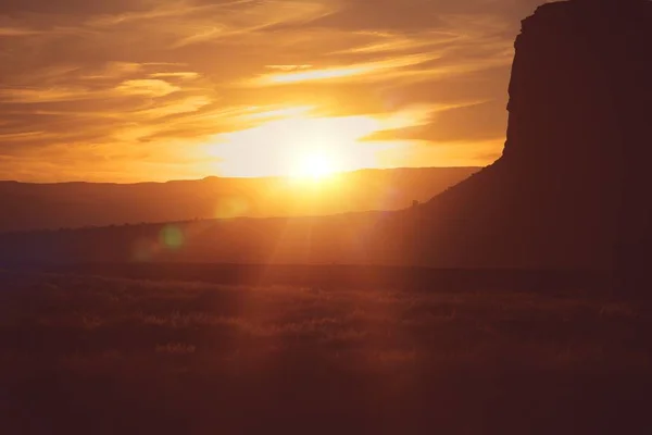 Cênico Arizona Desert Sunset — Fotografia de Stock