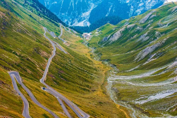 Stelvio Mountain Pass na Itália — Fotografia de Stock