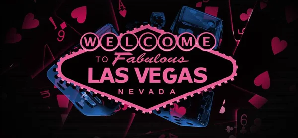 Bienvenido a Vegas Banner — Foto de Stock
