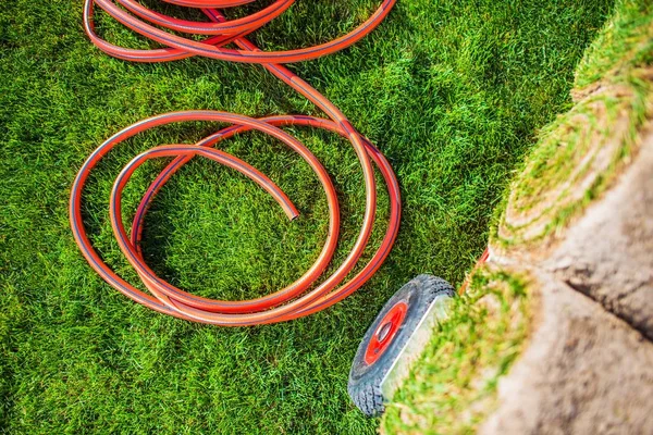 New Natural Grass Installation — Stock Photo, Image