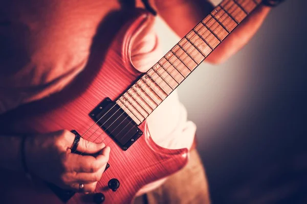 Rockman Guitarist Closeup — Stock Photo, Image