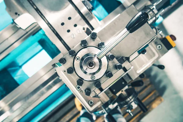 Metal Lathe Adjustment Closeup — Stock Photo, Image