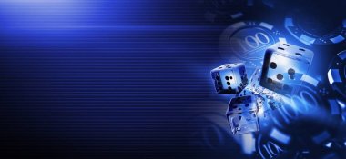 Derin mavi Casino Craps Dices