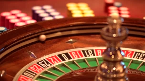 Ruota Della Roulette Rotante Las Vegas Roulette Game Ruota Gioco — Video Stock