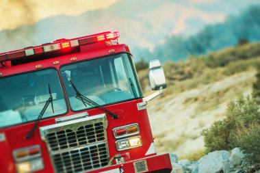 Fire Truck Rescue Operation clipart