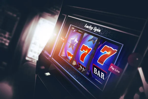 Καζίνο Slot μηχανής 3d — Φωτογραφία Αρχείου