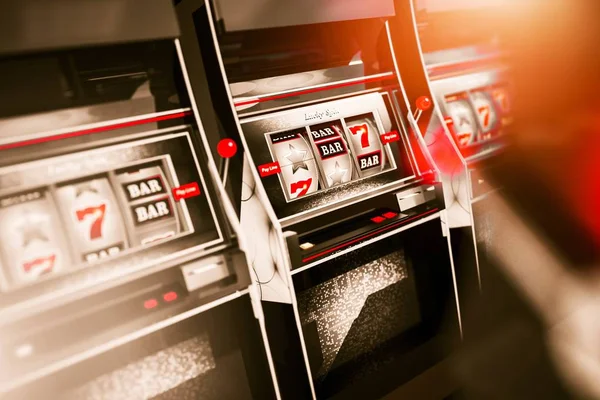 Gambling Slot Machines 3D — Stock Photo, Image