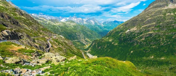 Panorama alpino de verano — Foto de Stock