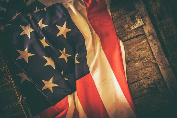 Винтажная тема американского флага — стоковое фото