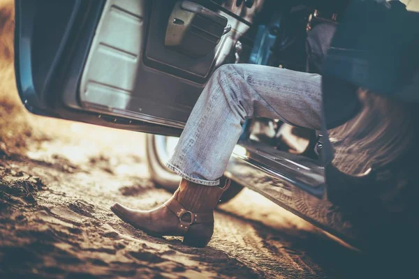 Cowboy e o passeio muscular — Fotografia de Stock