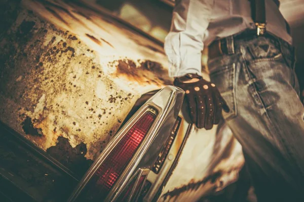 Sentimientos de coches clásicos basura — Foto de Stock