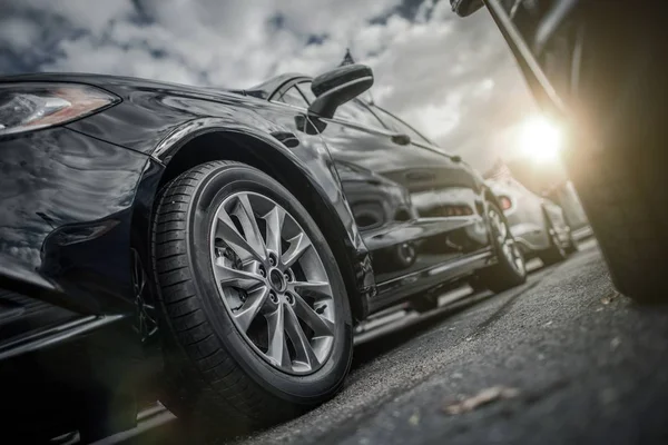 Carros Completos Estacionamento — Fotografia de Stock