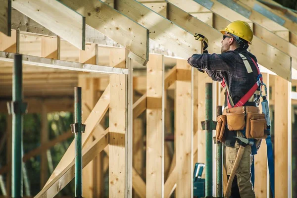 Hout materiaal huis gebouw — Stockfoto