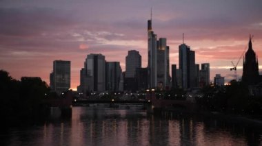 Frankfurt, Hesse Eyalet Almanya 'sı. Frankfurt Ben Main
