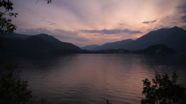 City of Bellagio and the Lake Como Summer Landscape. — Stock Video