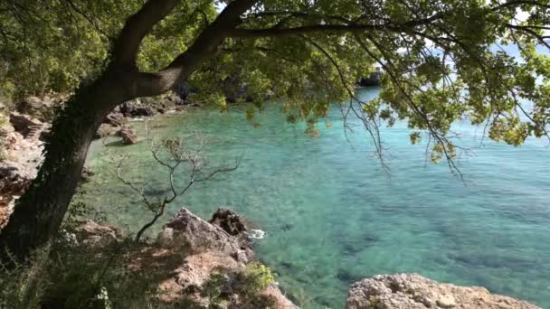 Mediterranean Sea Coast. Northern Croatia, Europe. — 비디오
