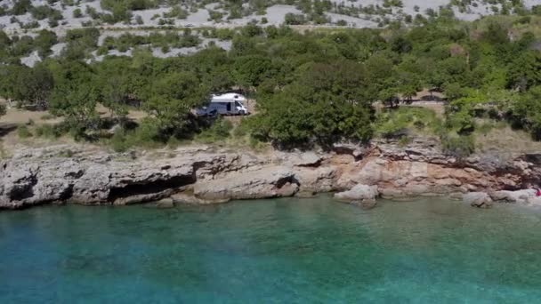 Costa Mediterránea Escénica y el Camping RV . — Vídeo de stock