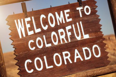 Colorado Welcome Sign clipart