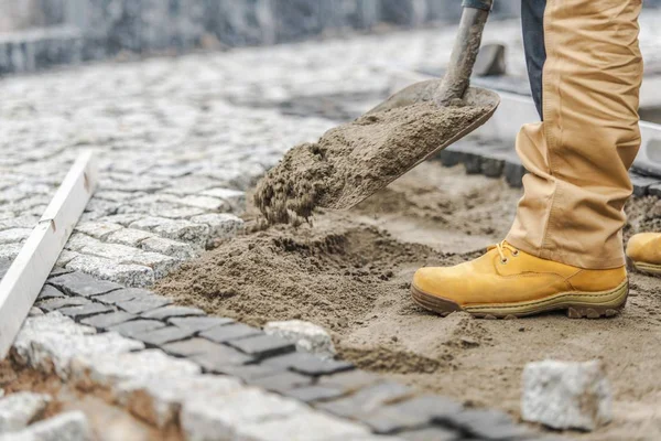 Granite Brick Path Building — Stock Photo, Image