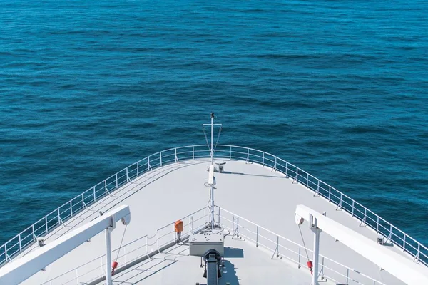 Cruzeiro Bow Closeup Embarcação Transatlântica Rota Para Destino Tema Marítimo — Fotografia de Stock