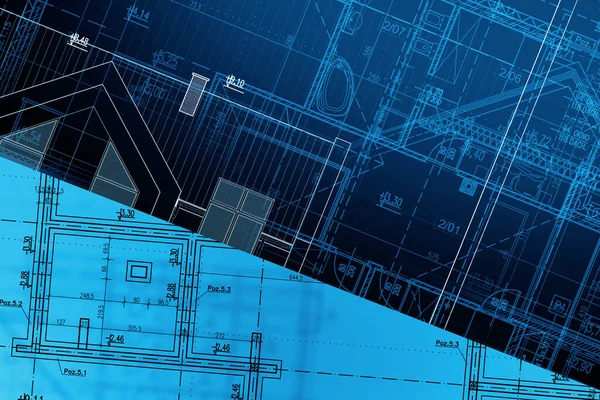 Layout Gráfico Residencial Nova Construção — Fotografia de Stock