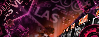 Las Vegas Kumarhanesi ve Rulet Zar Poker Fişleri ve Kumar Makineleriyle kumar. 