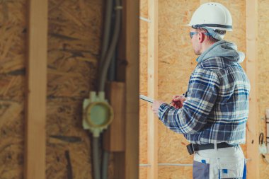 İnşaat Alanı Kafkas Denetleyici Proje Zamanlama Belgesi. Endüstriyel Tema.