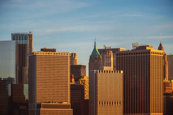 Wolkenkratzer Von New York City Manhattan Island Ist Die Dichtesten — Stockfoto