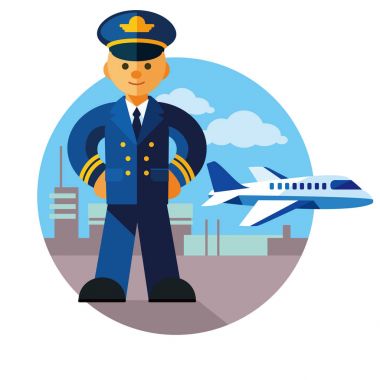 Uçağın yanındaki havaalanında uçak pilot