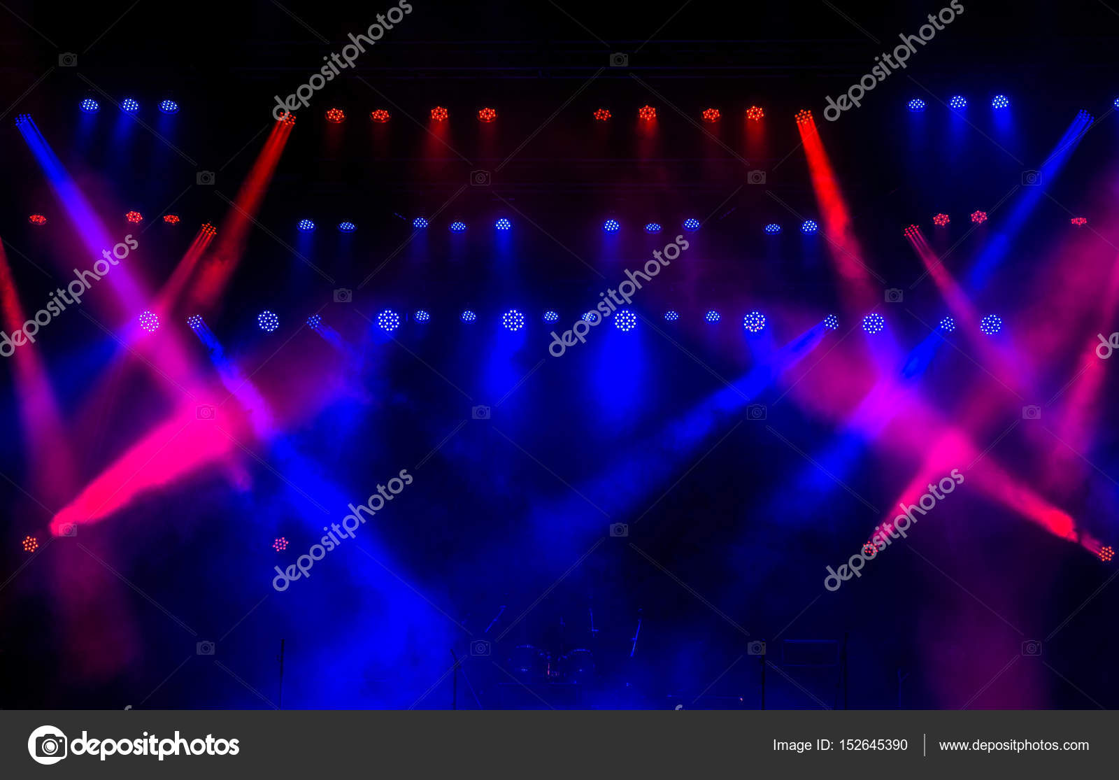 Free stage with red and lights Stock Photo by ©fotofrol